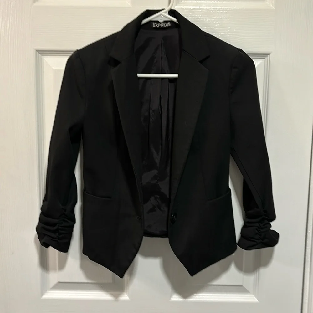 Express Size 0 Express Cropped Blazer - Picture 1 of 9